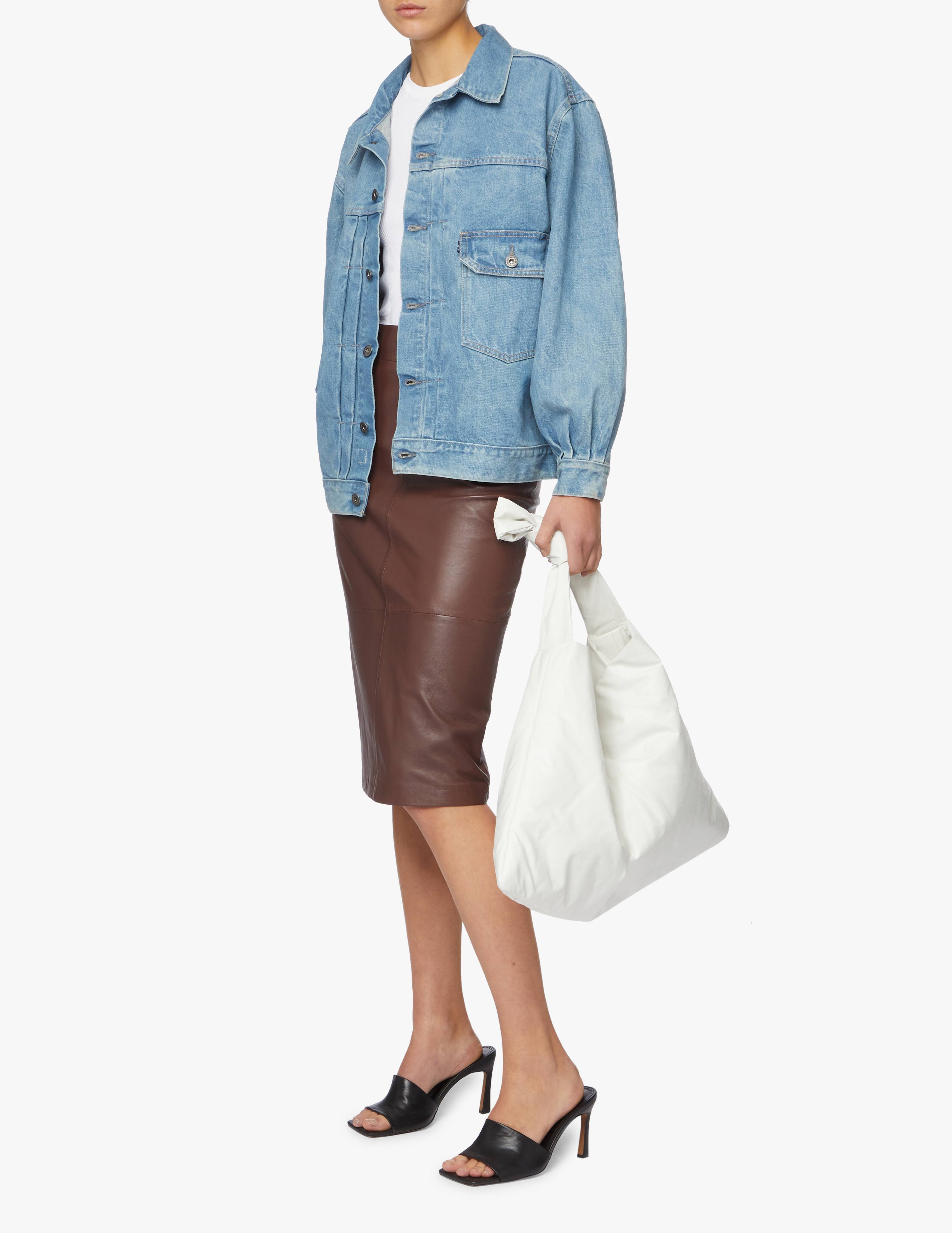 Shop KASSL Editions Bag Square Small Oil - beige on Rinascente