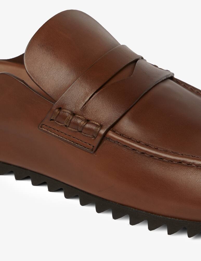 rinascente Officine Creative Mocassino mule in pelle - marrone