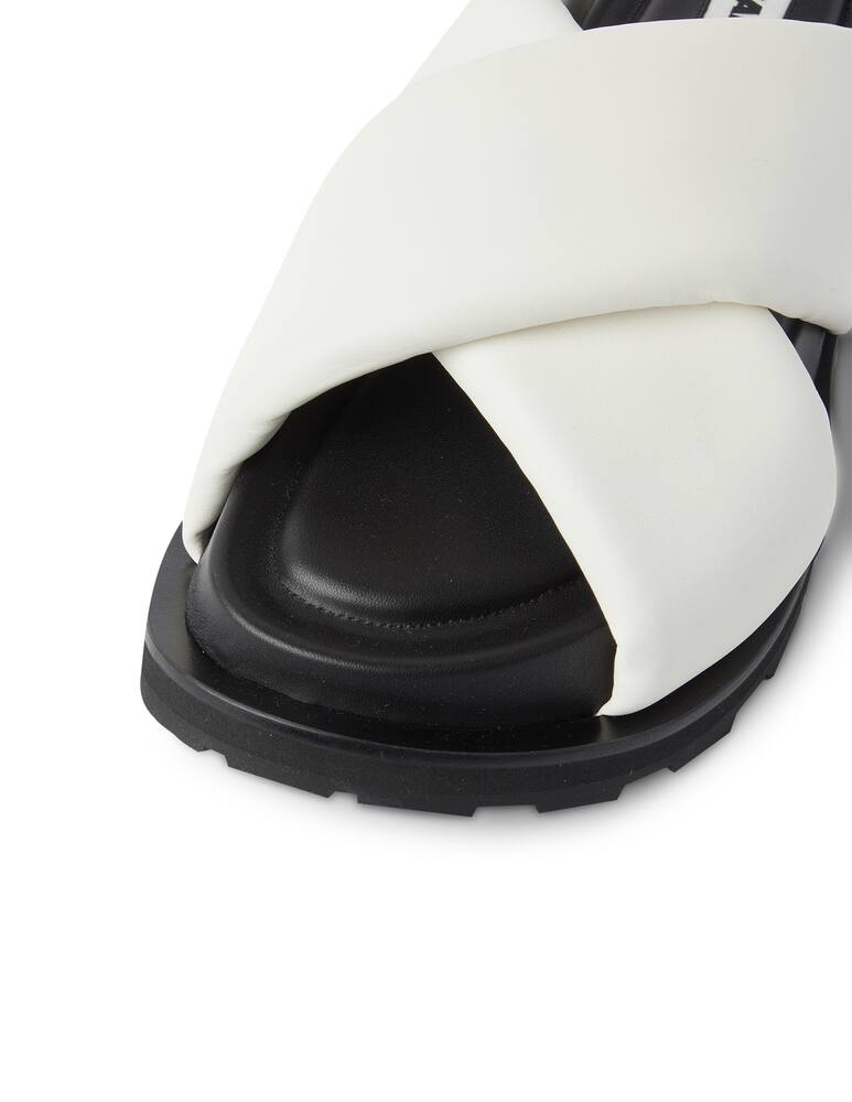 Jil Sander Sandali imbottiti cross - bianco - immagine 5