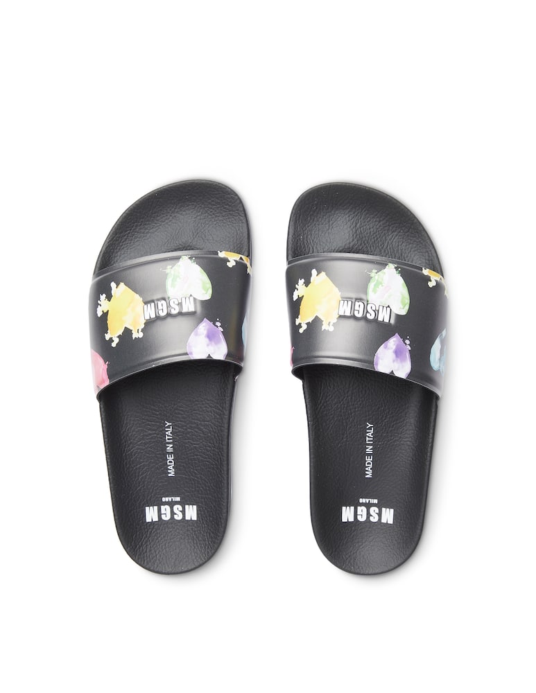 rinascente MSGM Ciabatte in gomma con logo - nero