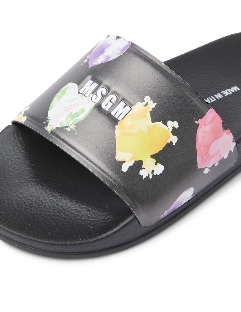 rinascente MSGM Ciabatte in gomma con logo - nero
