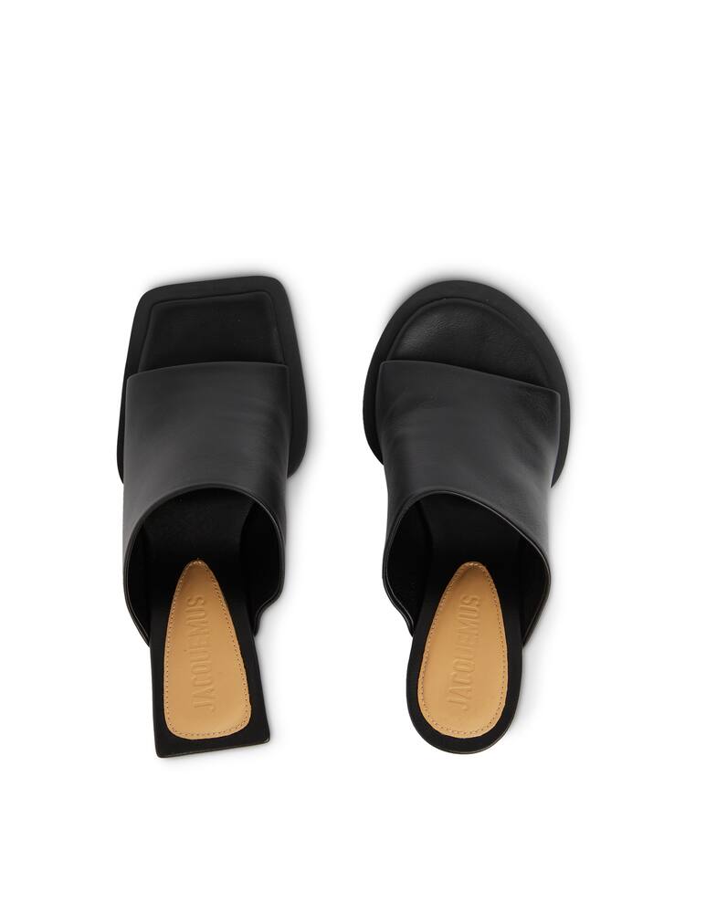 rinascente Jacquemus Les Mules Carre Rond - nero