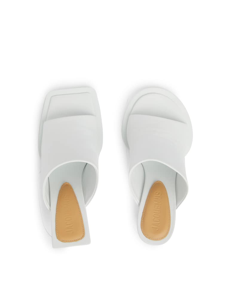 rinascente Jacquemus Les Mules Carre Rond - white