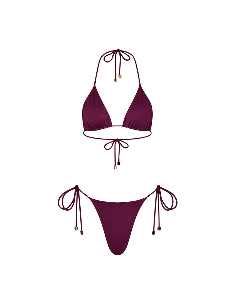 rinascente Nomad Tribe Swim Diana triangle bikini top - violet