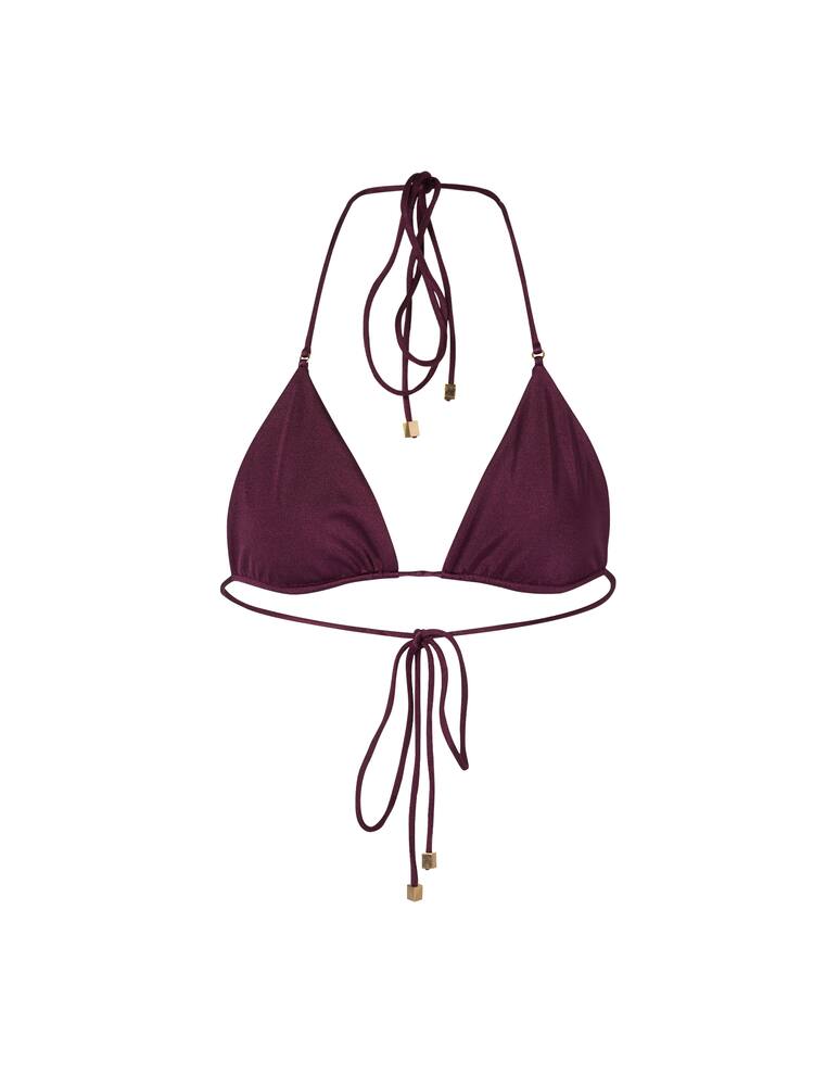 rinascente Nomad Tribe Swim Diana triangle bikini top - violet