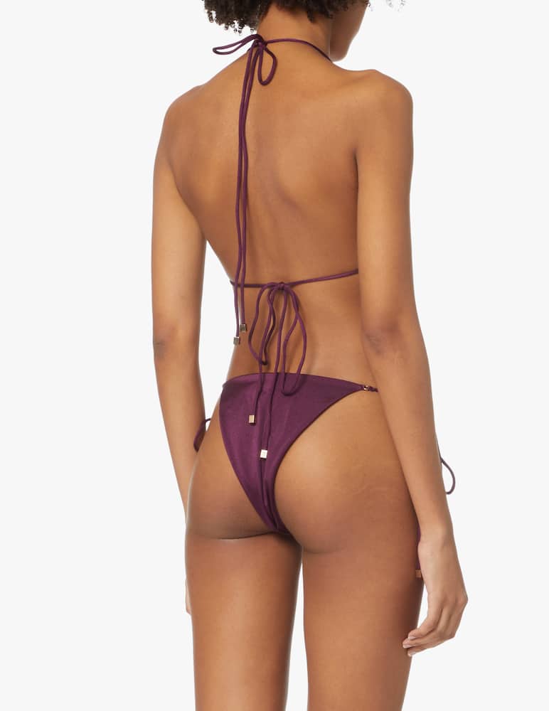 rinascente Nomad Tribe Swim Diana triangle bikini top - violet