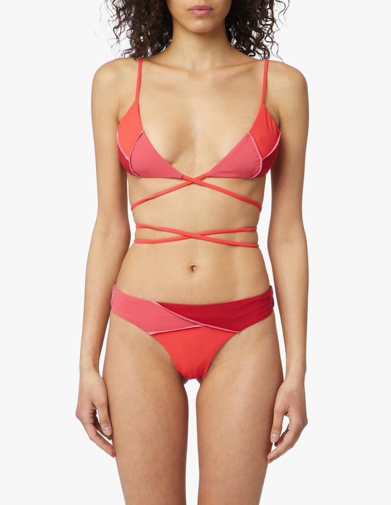 rinascente Chéri Triangle bikini Patchwork - orange