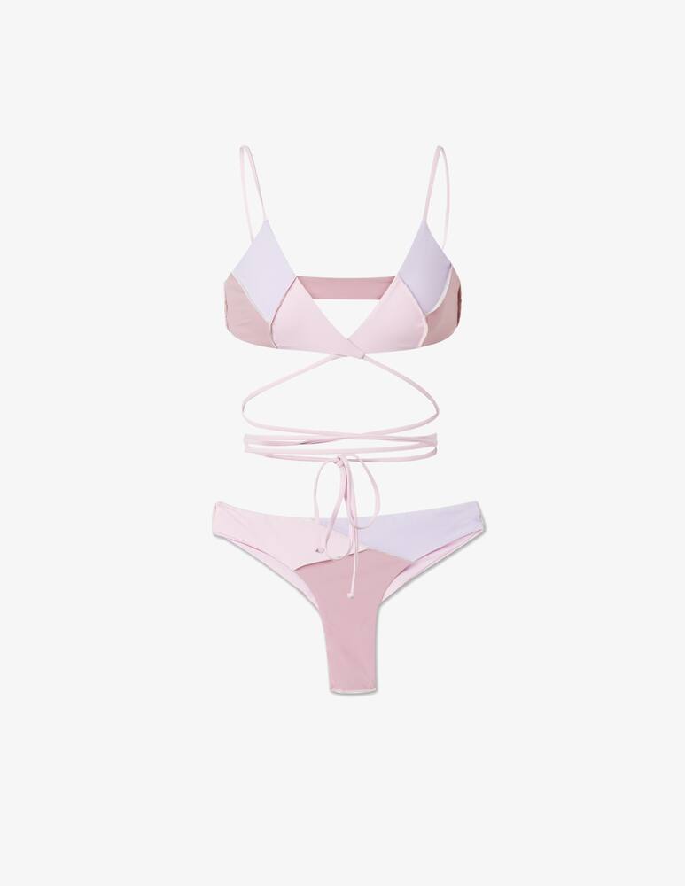 rinascente Chéri Triangle bikini Patchwork - violet