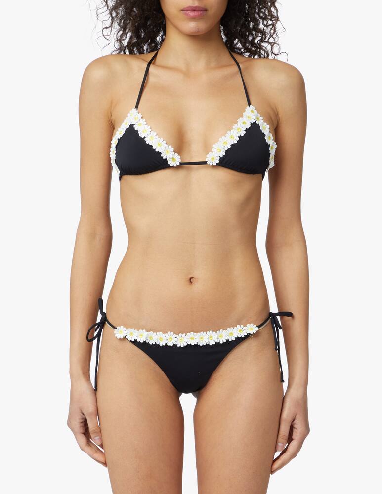 rinascente Chéri Triangle bikini Daises - black