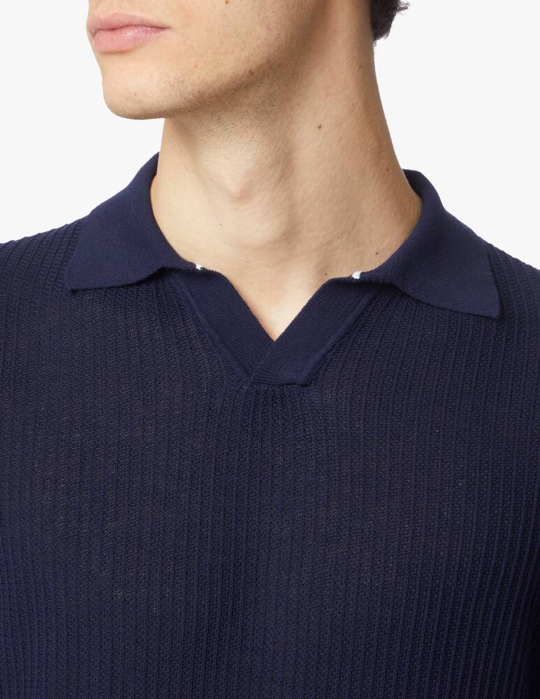 Manuel Ritz Polo maglia lavorata - blu - immagine 4 Manuel Ritz Polo maglia lavorata - blu - immagine 4