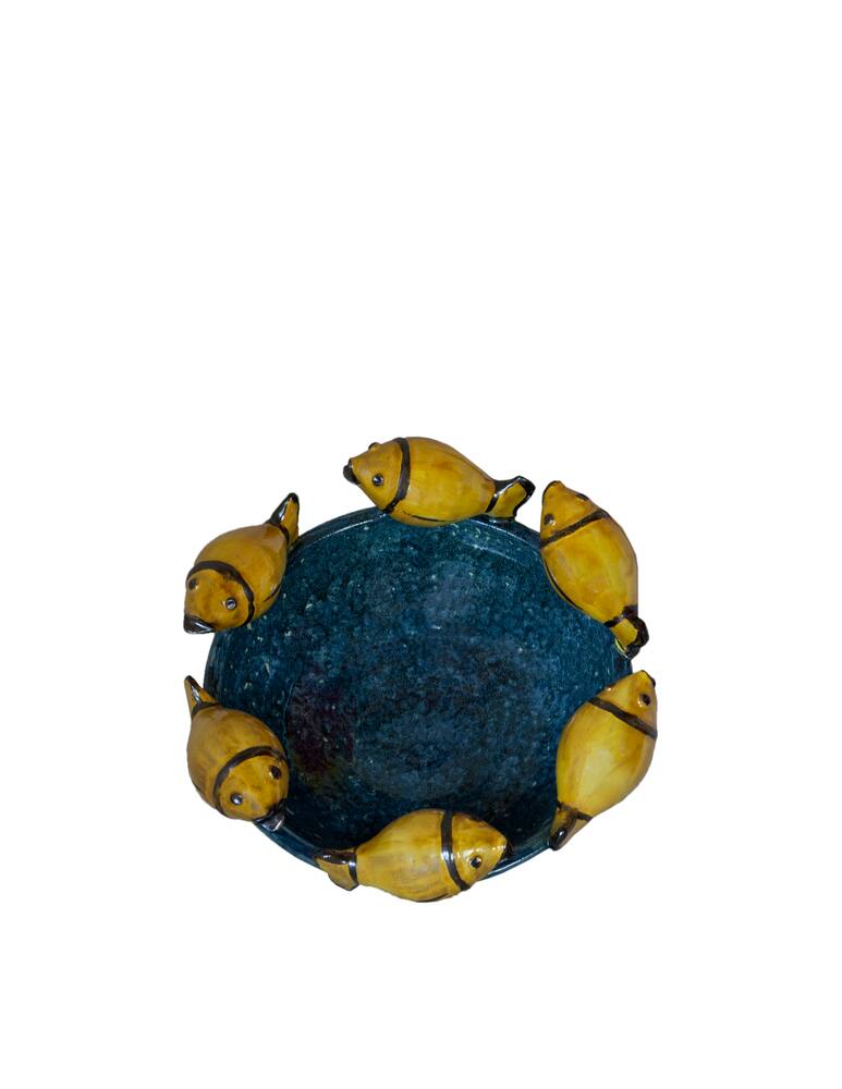 rinascente Giacomo Alessi Centrotavola pesci gialli - Giallo