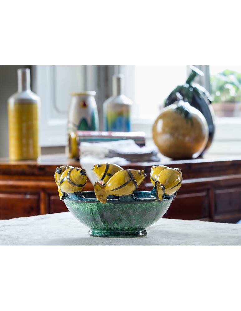 rinascente Giacomo Alessi Centrotavola pesci gialli - Giallo