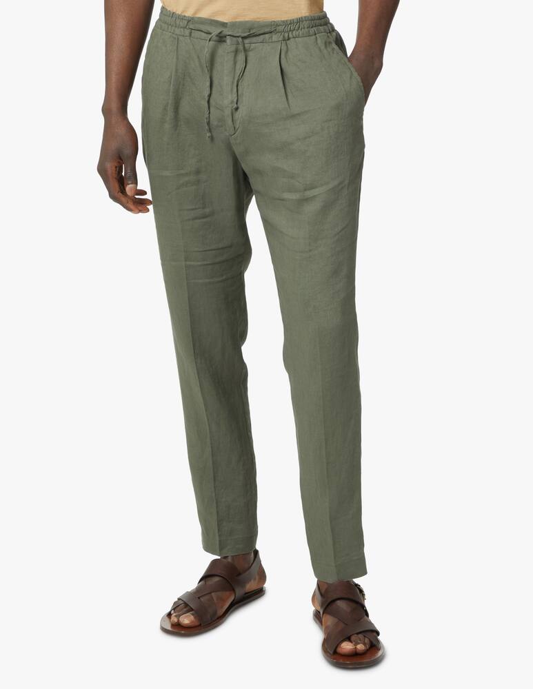 Manuel Ritz Coulisse linen pant - green - picture 2 Manuel Ritz Coulisse linen pant - green - picture 2