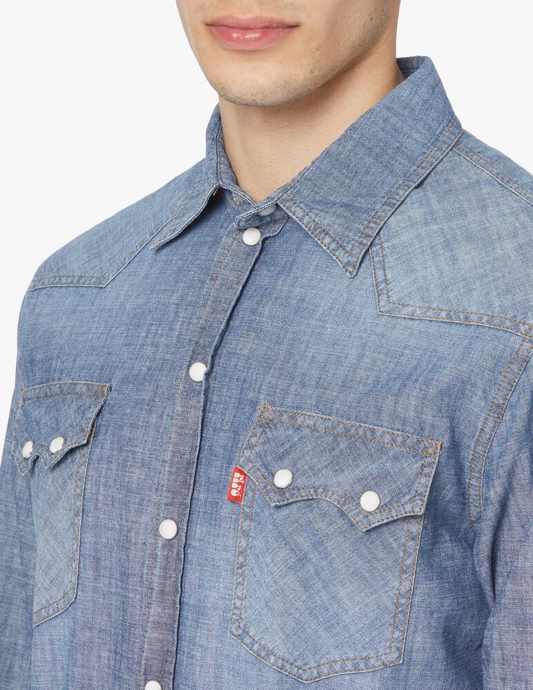 rinascente Manuel Ritz Denim texana shirt - blue