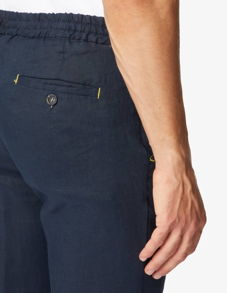 rinascente Manuel Ritz Coulisse linen short - blue