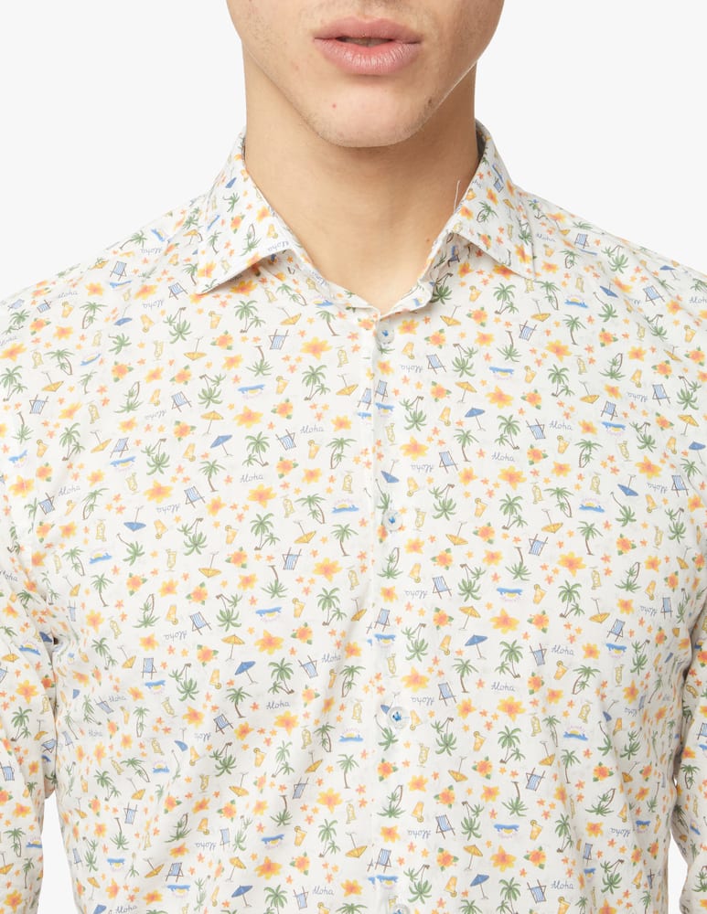 rinascente Manuel Ritz Cocktail pattern shirt - white