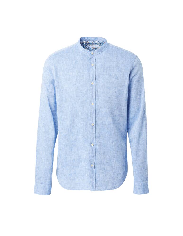 rinascente Manuel Ritz Camicia manica lunga guru lino - blu