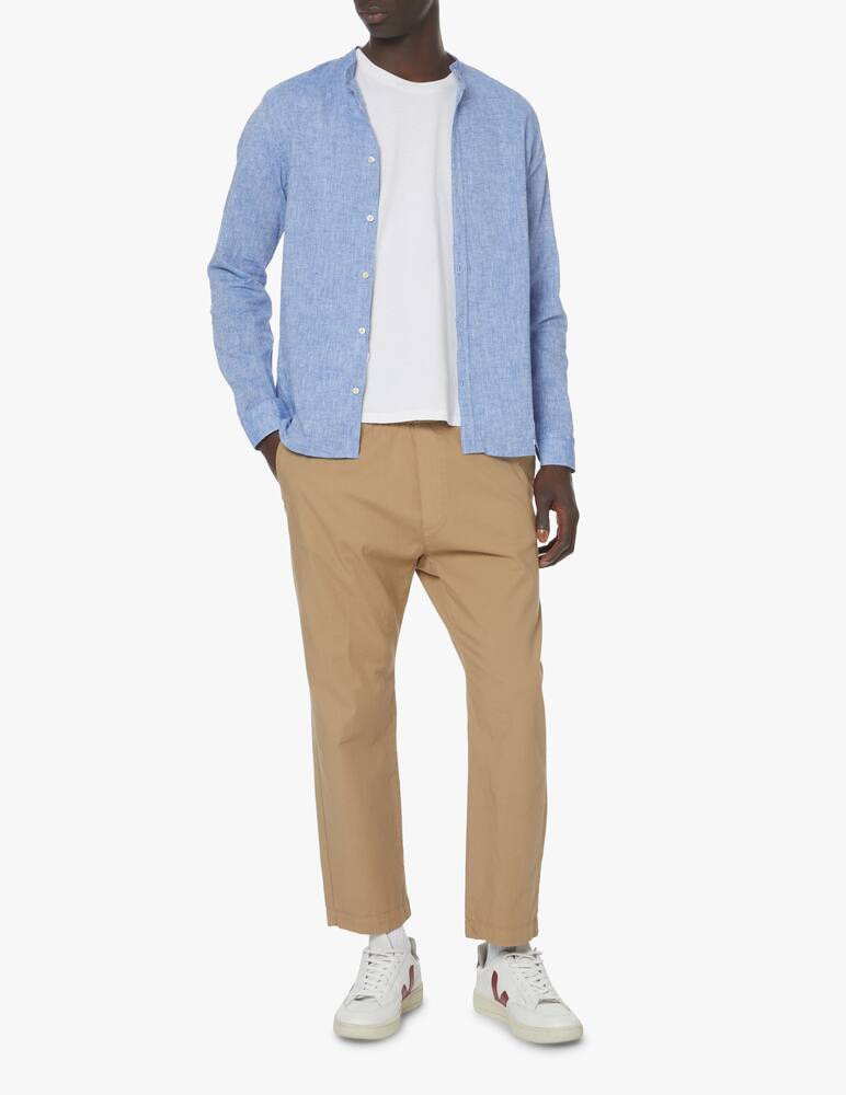 rinascente Manuel Ritz Camicia manica lunga guru lino - blu