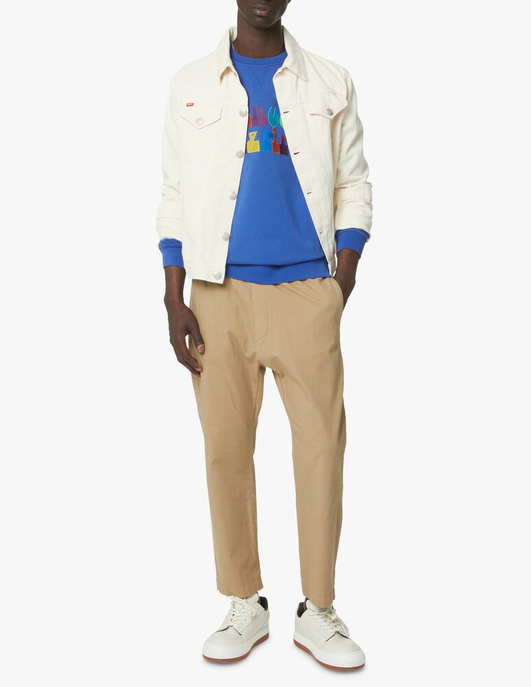 rinascente Manuel Ritz Pin up printed jeans jacket - white