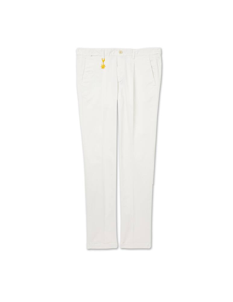 rinascente Manuel Ritz Gabardine slim chino pant - white