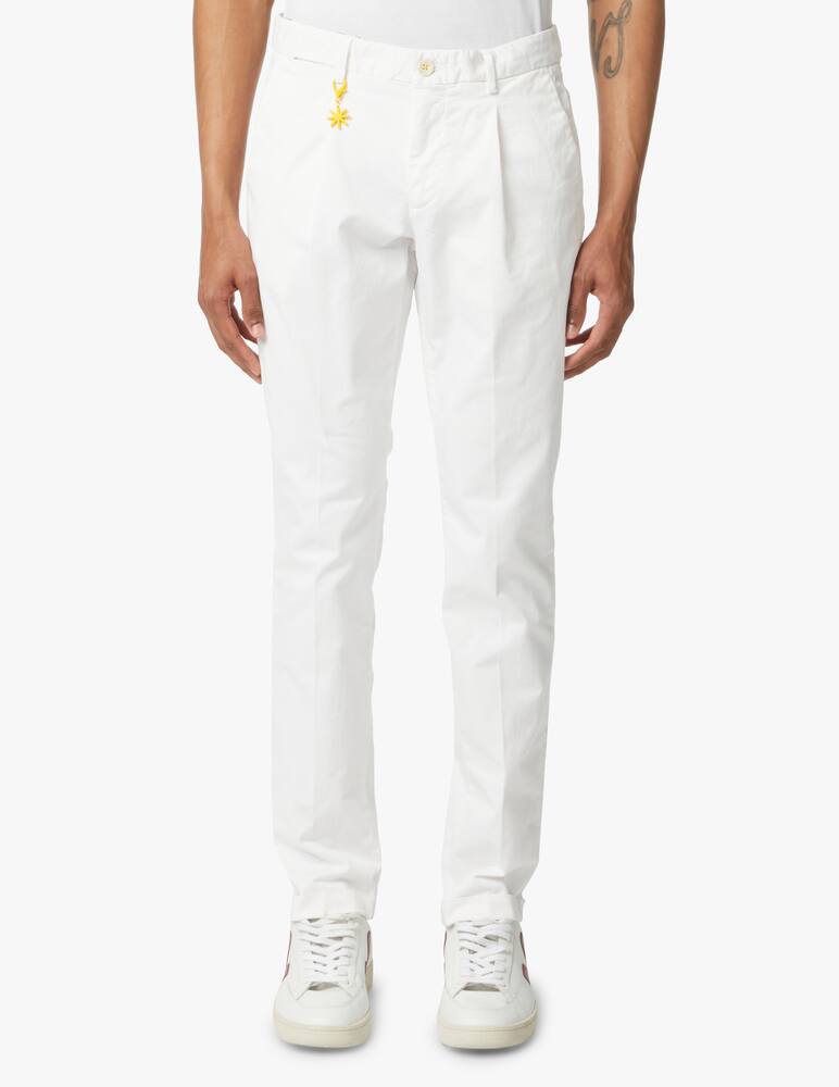 rinascente Manuel Ritz Gabardine slim chino pant - white