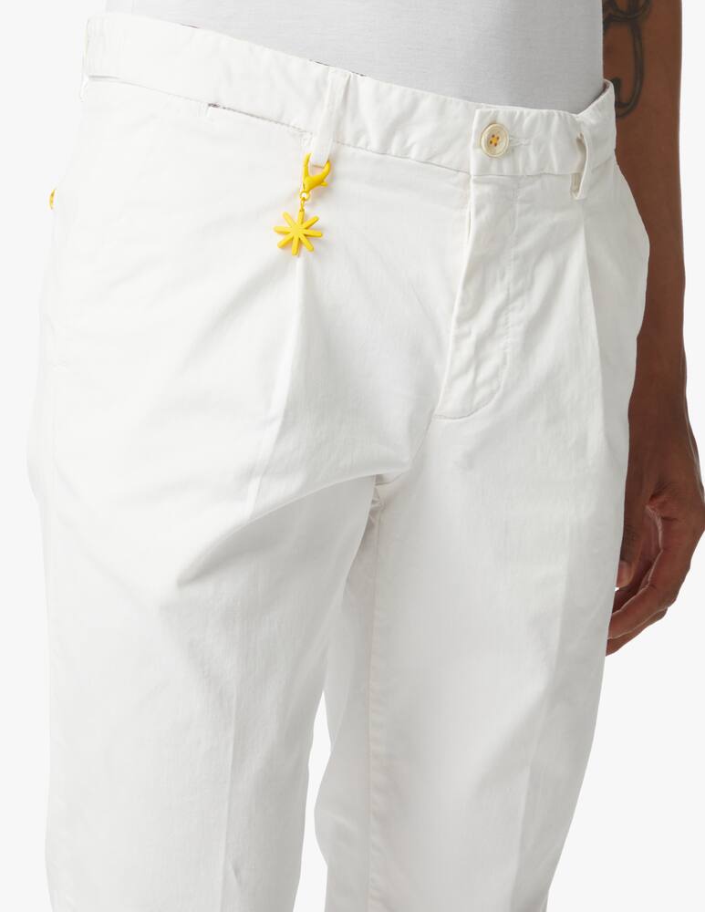 rinascente Manuel Ritz Gabardine slim chino pant - white