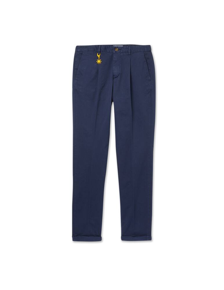 rinascente Manuel Ritz Chino slim gabardina - blu