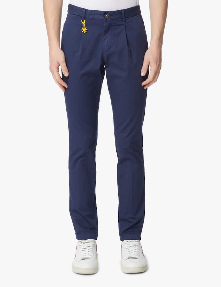 rinascente Manuel Ritz Chino slim gabardina - blu