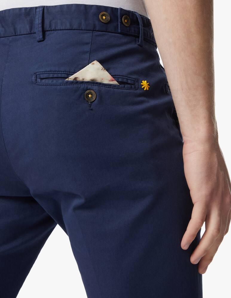 rinascente Manuel Ritz Chino slim gabardina - blu