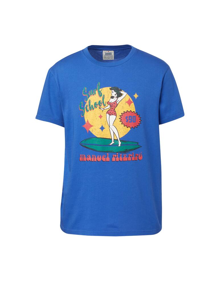 rinascente Manuel Ritz Pin up print t-shirt - blue