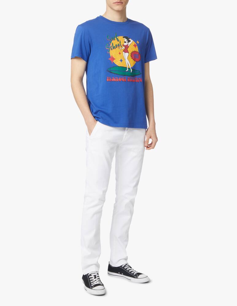 rinascente Manuel Ritz Pin up print t-shirt - blue