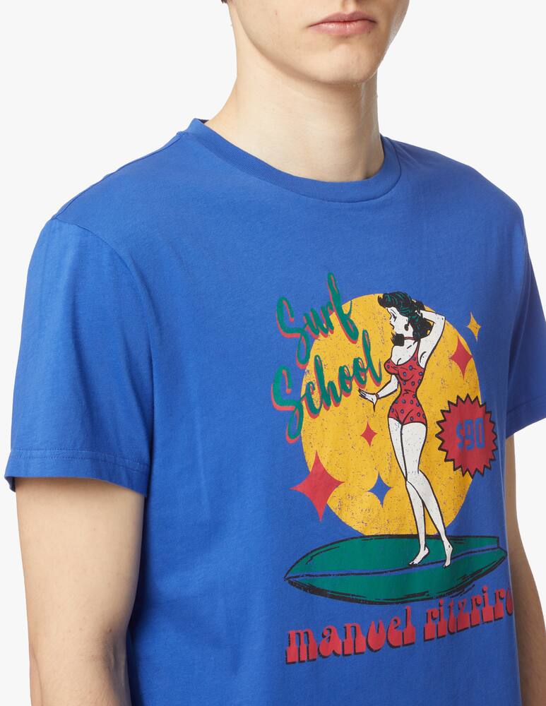rinascente Manuel Ritz Pin up print t-shirt - blue