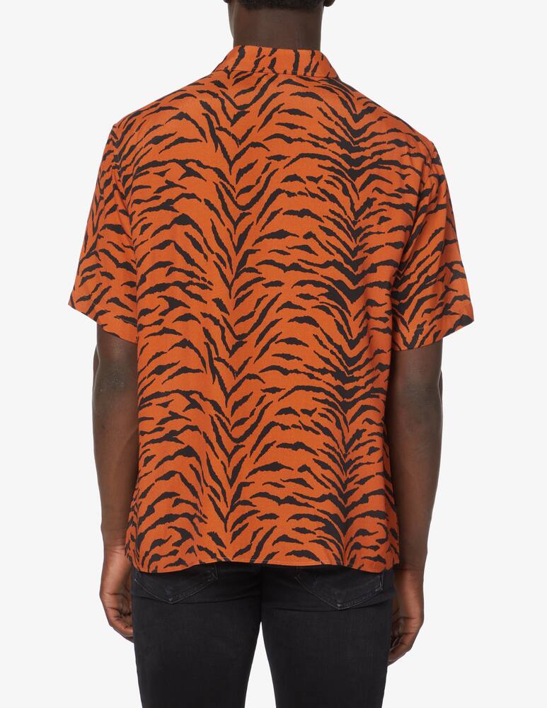 rinascente Family First Open tiger short sleeve shirt - orange