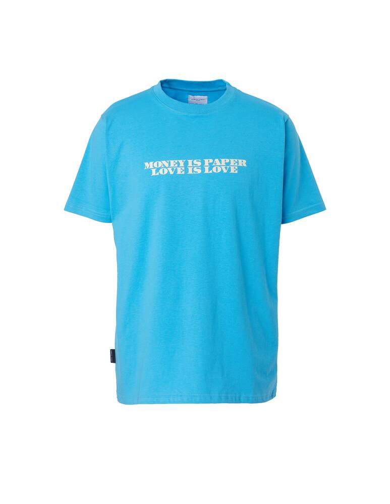 rinascente Family First Maglietta manica corta money paper love - azzurro