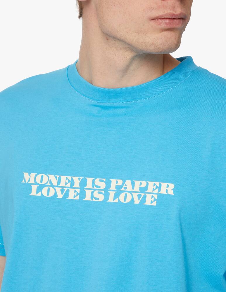 rinascente Family First Maglietta manica corta money paper love - azzurro