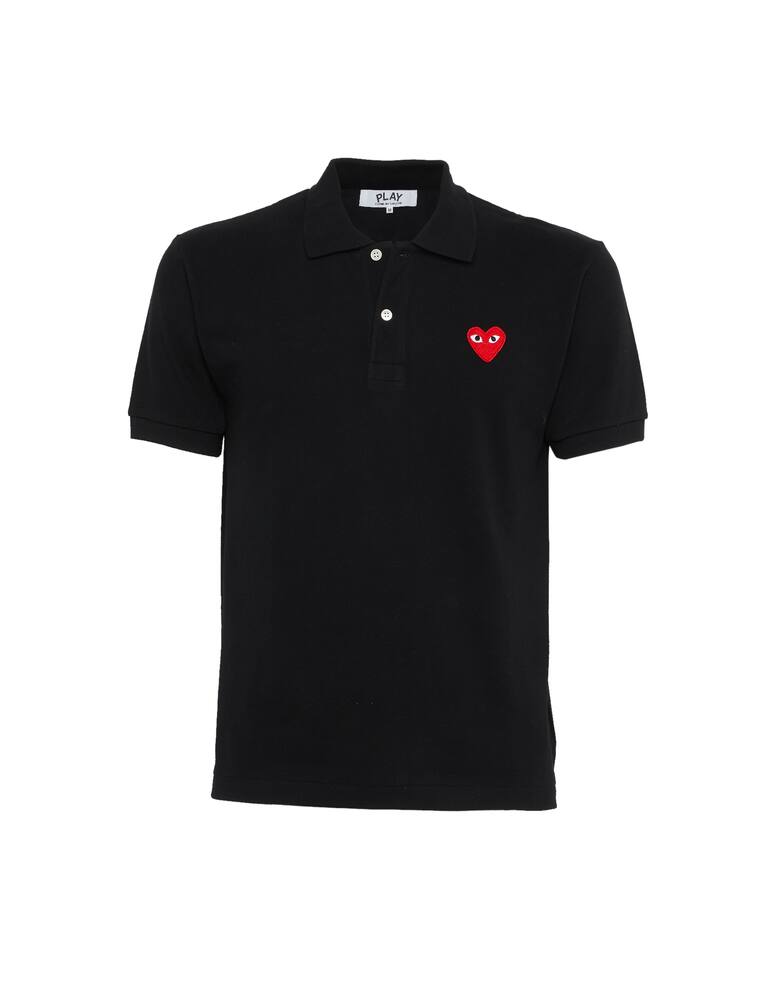 rinascente Comme des Garçons Play Play polo shirt with embroidered heart 