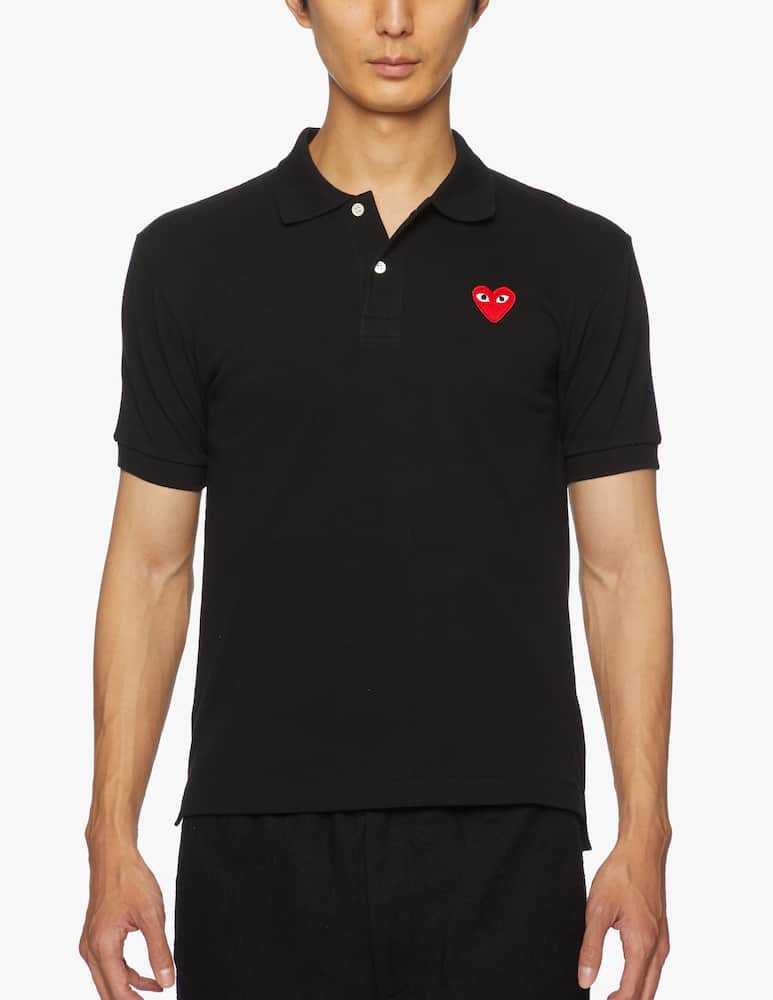 Comme des Garçons Play Play polo shirt with embroidered heart - picture 1 Comme des Garçons Play Play polo shirt with embroidered heart - picture 1