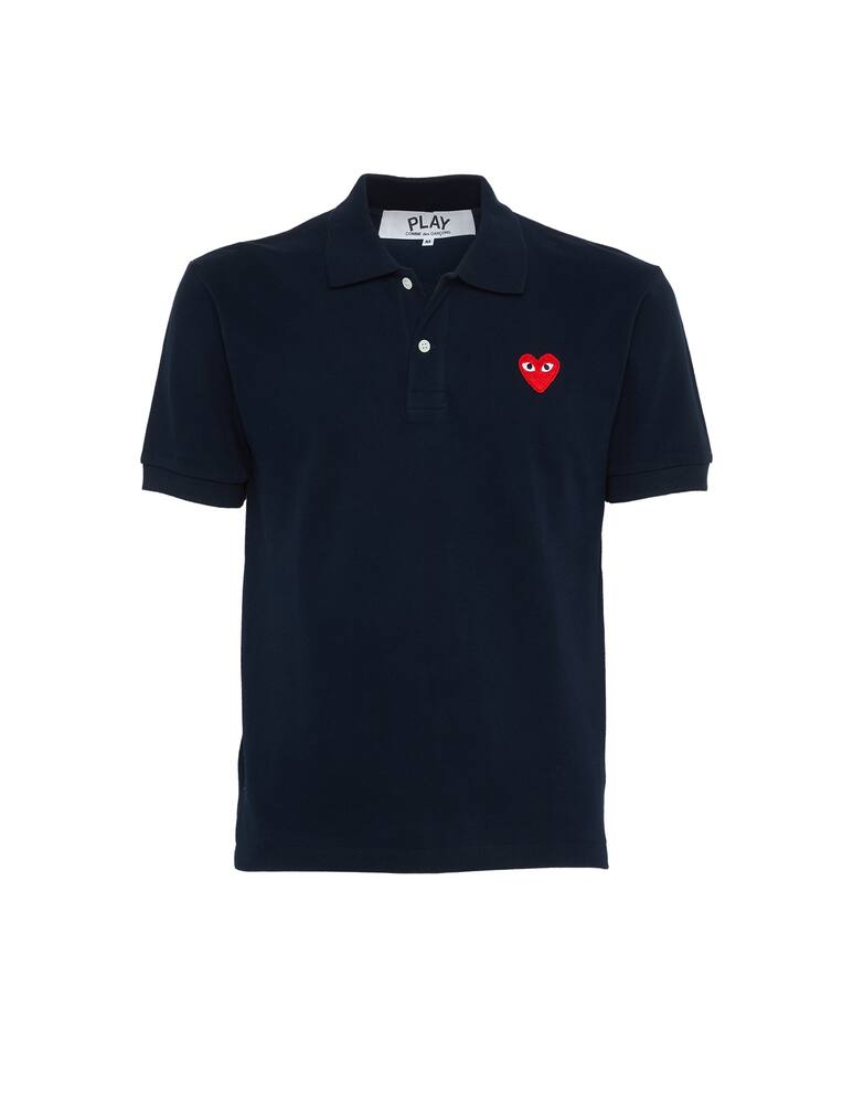 rinascente Comme des Garçons Play Play polo shirt with embroidered heart 