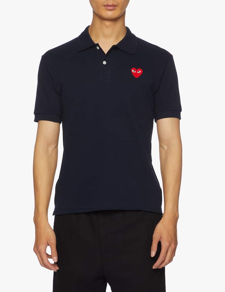 Comme des Garçons Play Polo play con cuore piccolo ricamato - immagine 1 Comme des Garçons Play Polo play con cuore piccolo ricamato - immagine 1