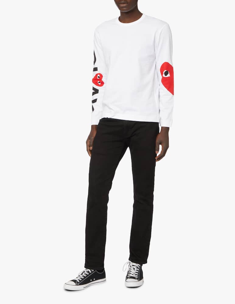 rinascente Comme des Garçons Play Play long sleeve arm & heart t-shirt 