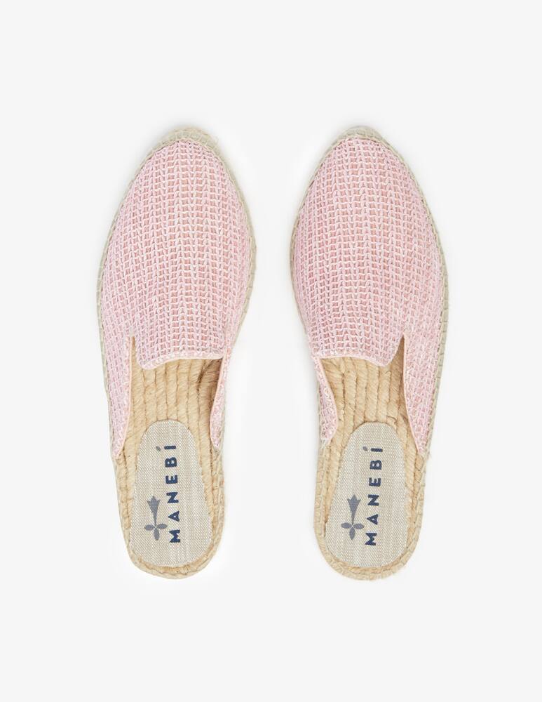 rinascente Manebì Mules in rafia - Rosa