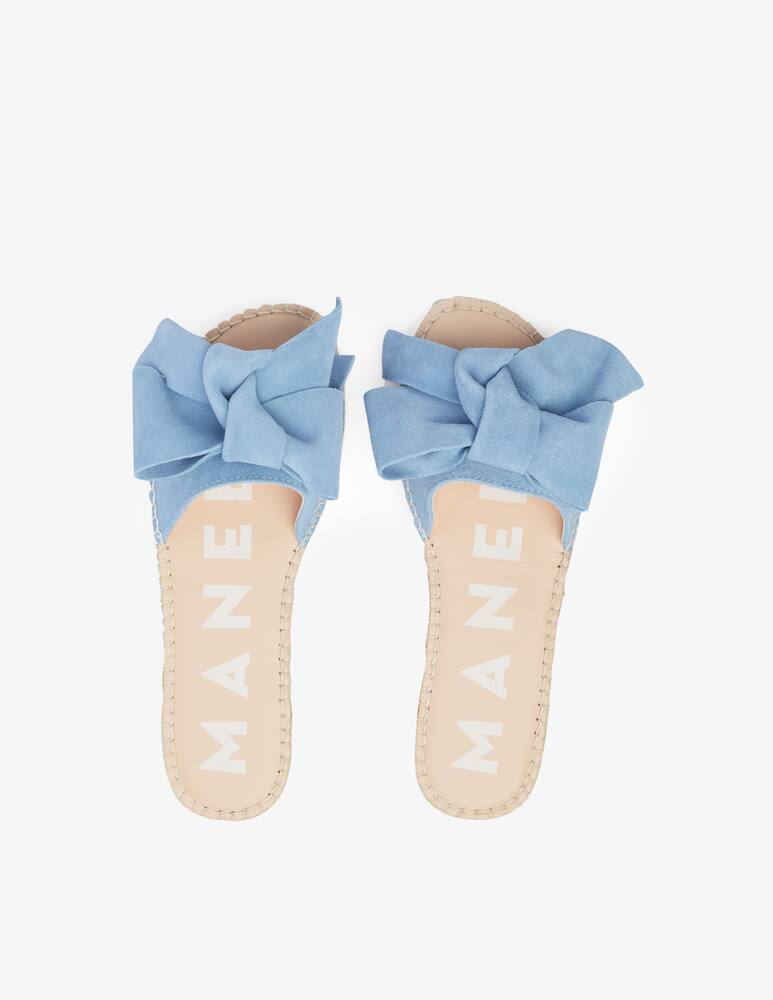 rinascente Manebì Slide with bow - Light blue