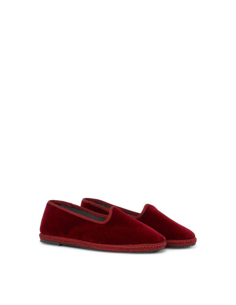 Papusse Scarpe friulane in velluto Amaranto - immagine 2