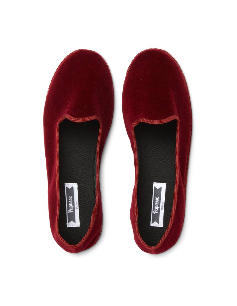 Papusse Scarpe friulane in velluto Amaranto - immagine 3