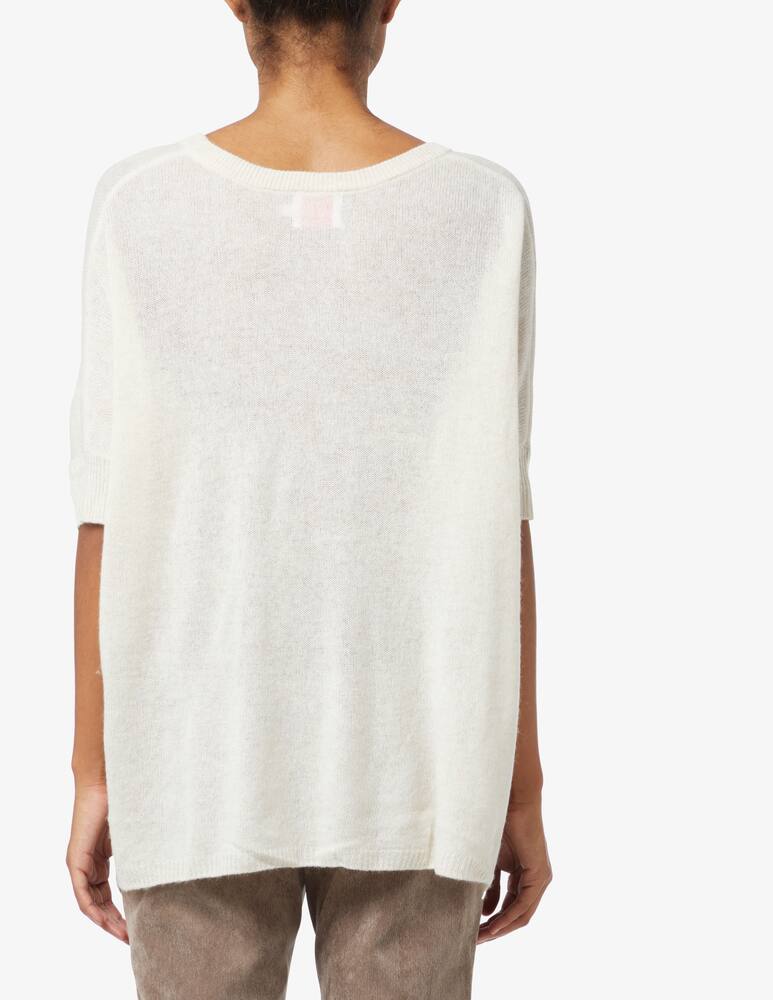 rinascente Brodie Cashmere Kimono over scollo v - Bianco