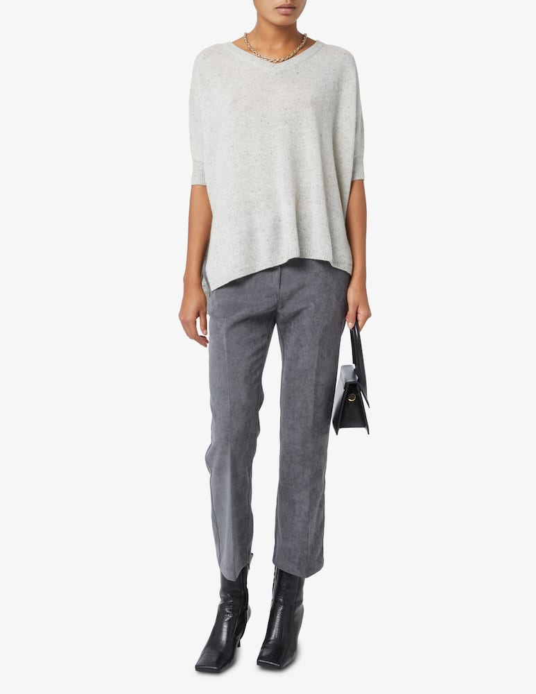 rinascente Brodie Cashmere V neck kimono over - Grey