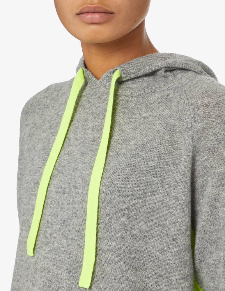 rinascente Brodie Cashmere Maglione con cappuccio bicolore - Grigio