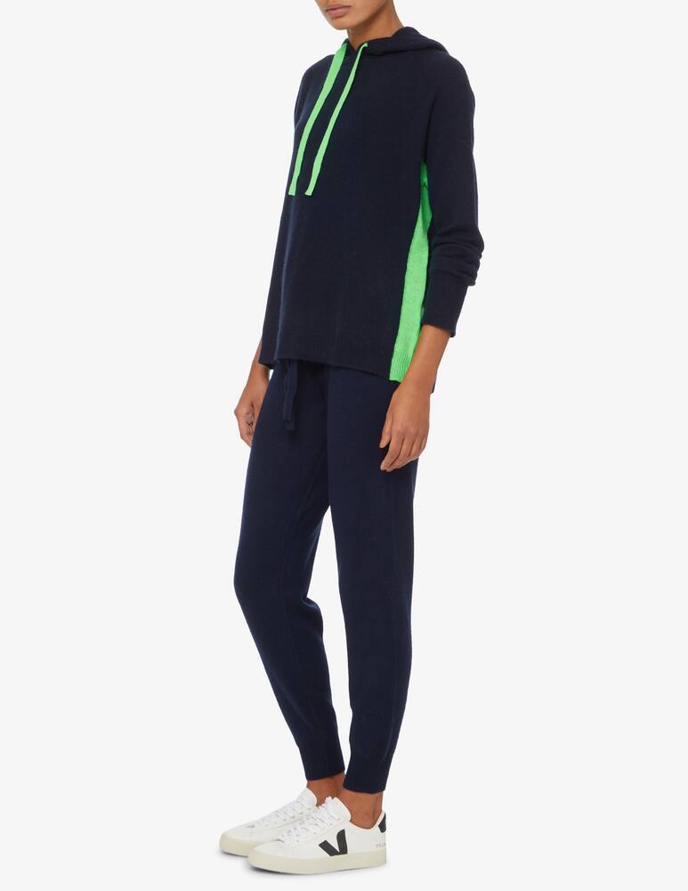 rinascente Brodie Cashmere Maglione con cappuccio bicolore - Blu