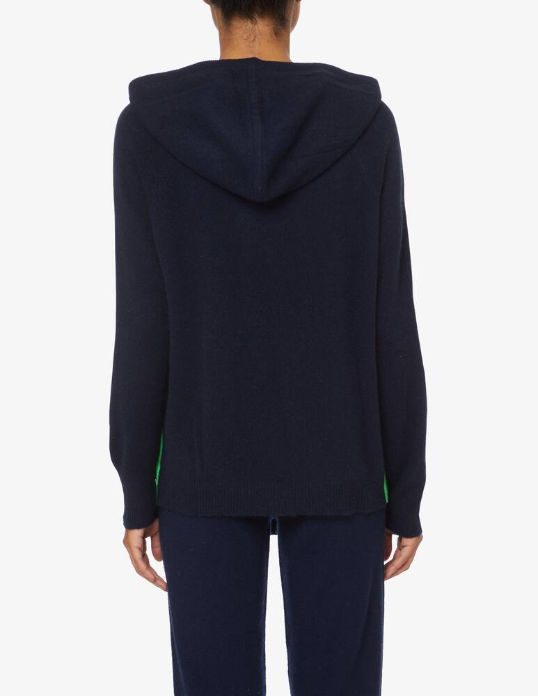 rinascente Brodie Cashmere Maglione con cappuccio bicolore - Blu