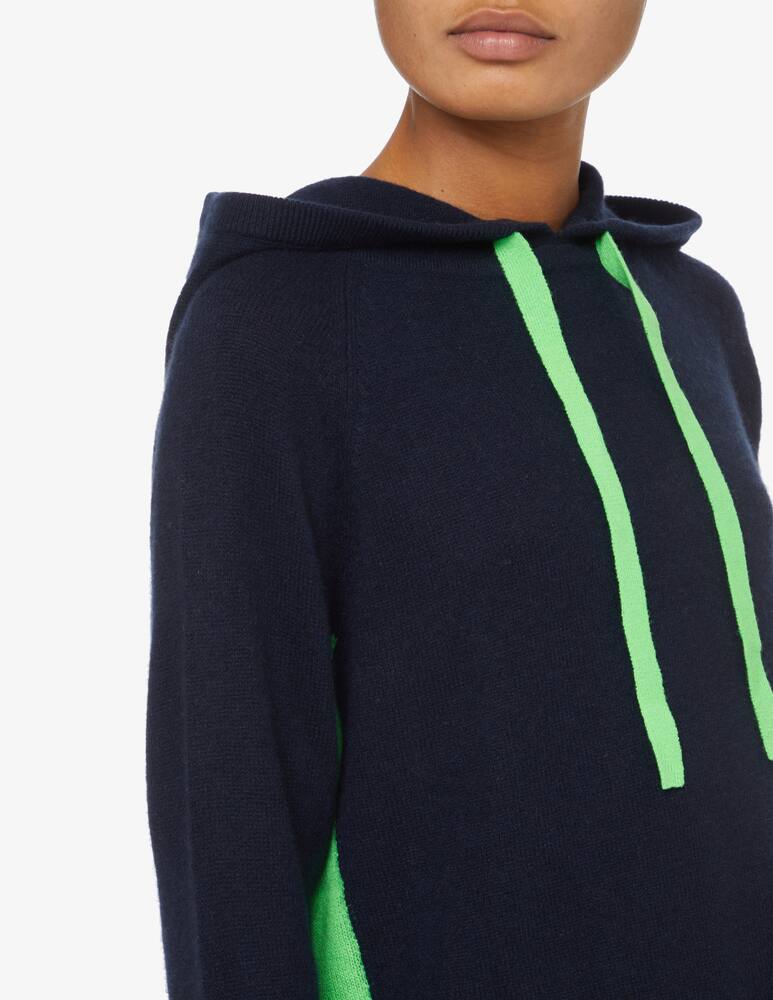 rinascente Brodie Cashmere Maglione con cappuccio bicolore - Blu